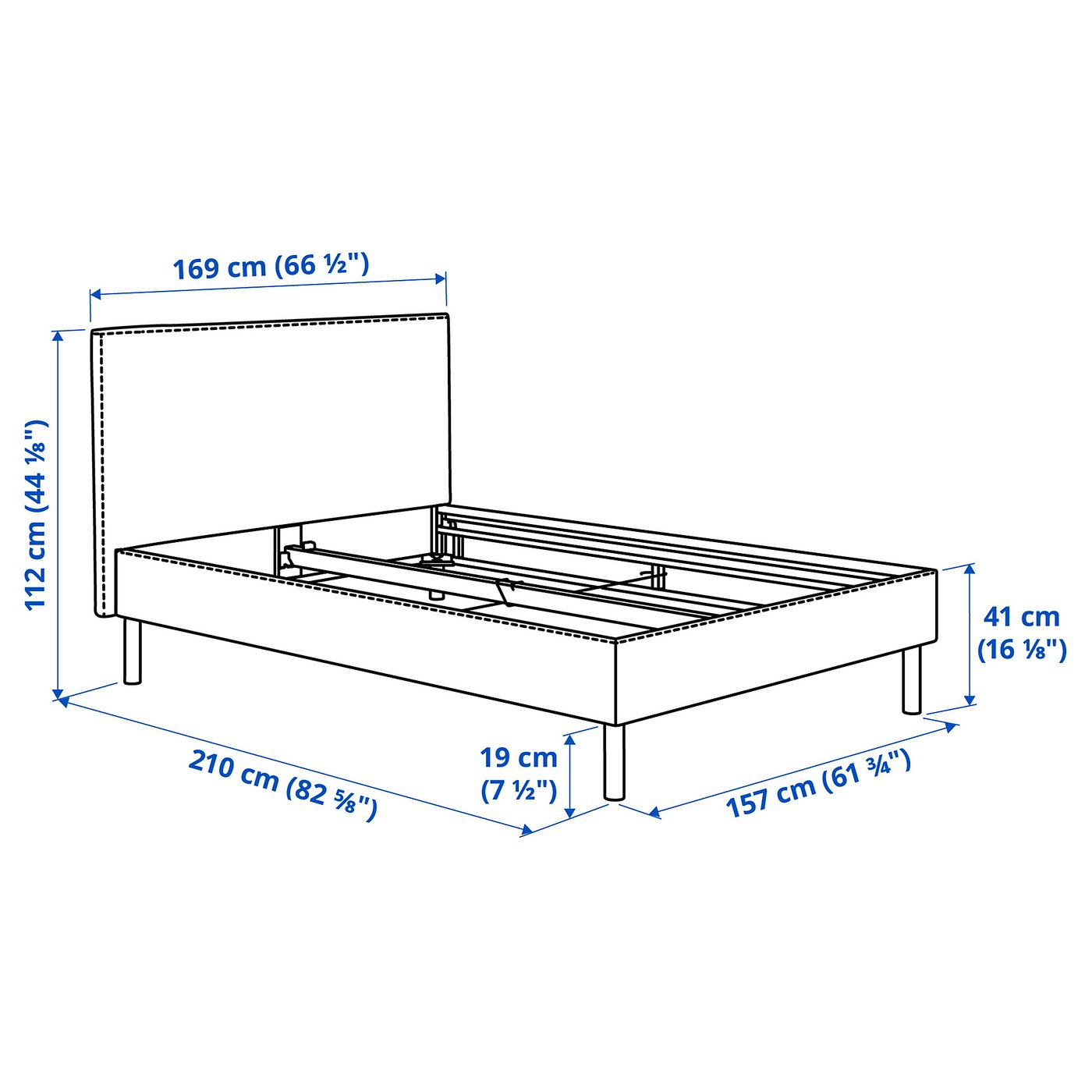 TÄRNKULLEN Cover bed frame, Kelinge beige, 150x200 cm