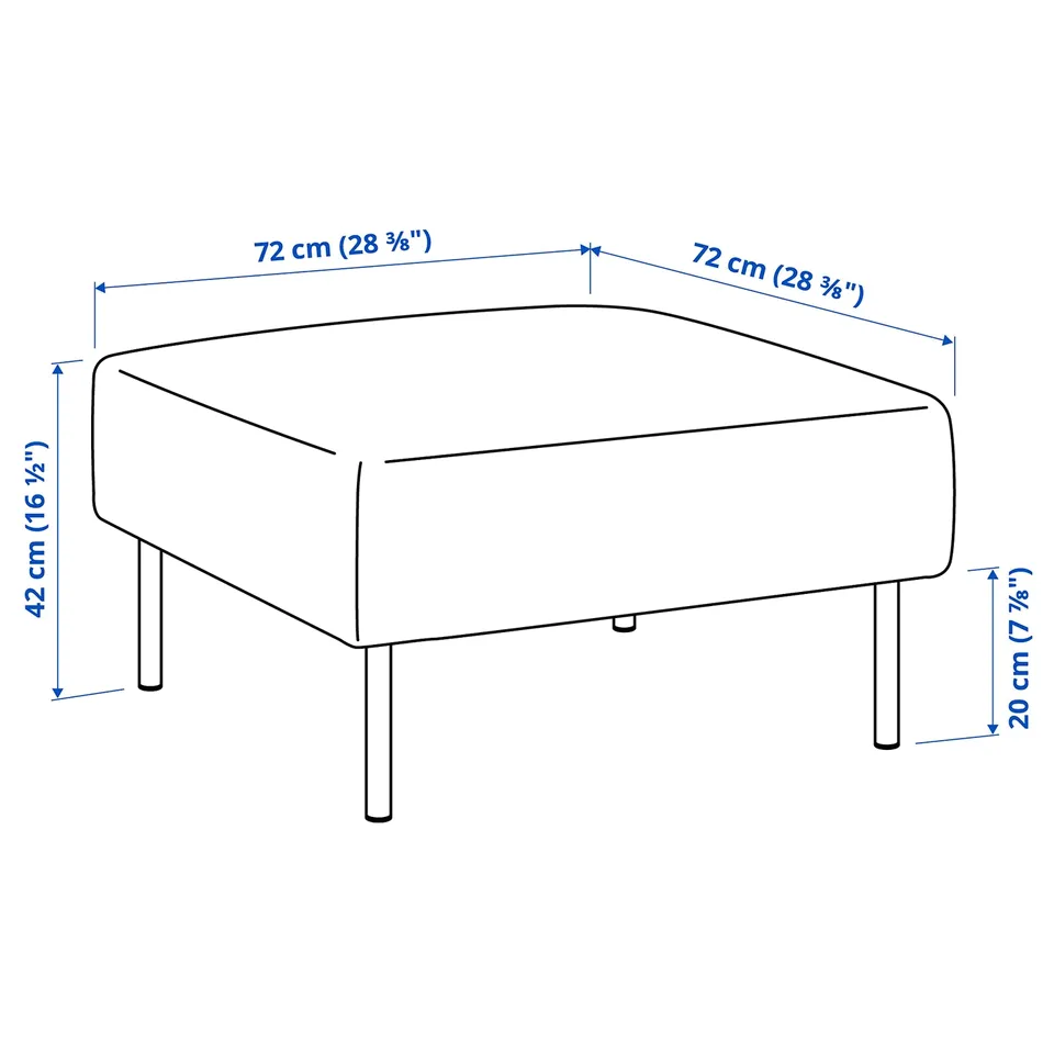 Illustration with measurements for the product: LILLEHEM.