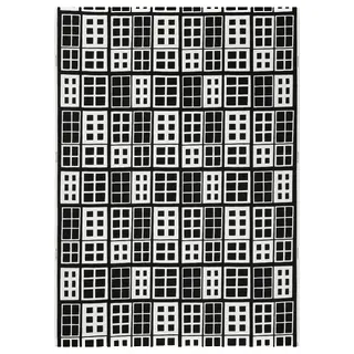 BROKAKLEJA pre-cut fabric, black/geometric, Length 300 x Width 150 cm