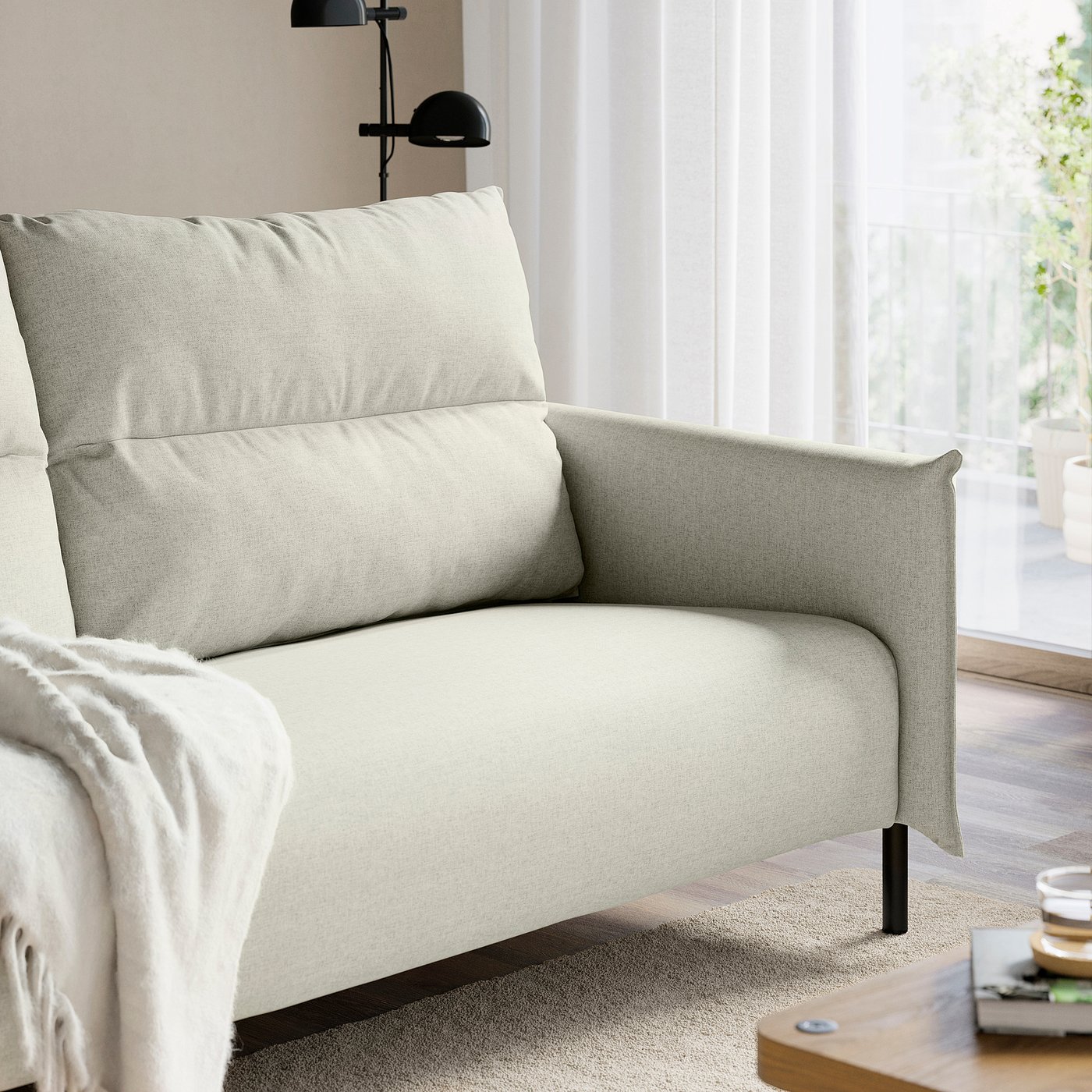 MANNARP 3-seat sofa, Gunnared beige