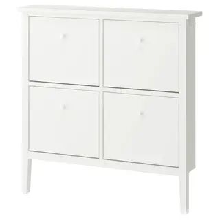 GULLABERG shoe cabinet with 4 compartments, white, 105x22x107 cm