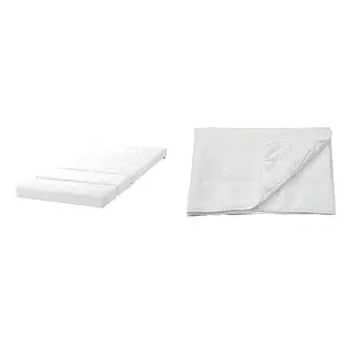 VIMSIG/ÄNGSKORN set: foam mattress for extendable bed + mattress protector