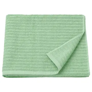 VÅGSJÖN bath towel, light green, Length 140 x Width 70 cm