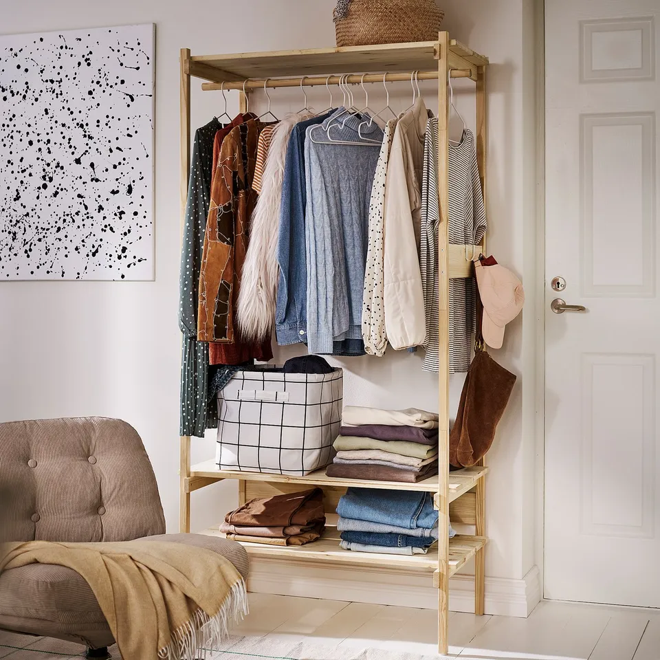 KRONÖREN Open wardrobe, pine, 90x49x181 cm