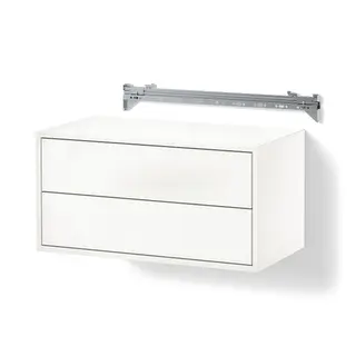 EKET wall-mounted storage combination, with 2 drawers/white, 70x35x35 cm