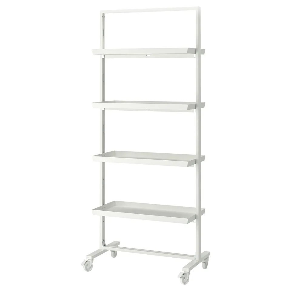 MITTZON mobile shelving - 4 wheel-supported shelves