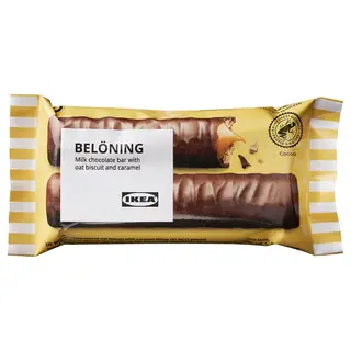 BELÖNING milk chocolate bar, oat and caramel Rainforest Alliance Certified, 40 g