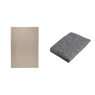 MORUM/STOPP set: rug flatwoven, in/outdoor + rug underlay with anti-slip