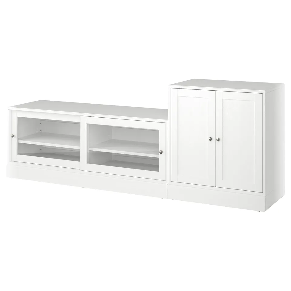 HAVSTA: white tv unit & cabinet. Solid pine, clean lines, rustic charm.
