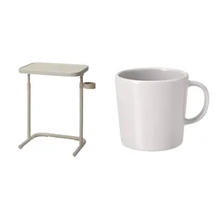 BJÖRKÅSEN/DINERA set: laptop stand + mug