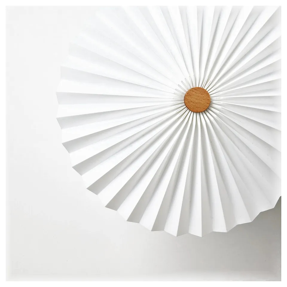 KUDDLAVA Table lamp, pleated white, 28 cm