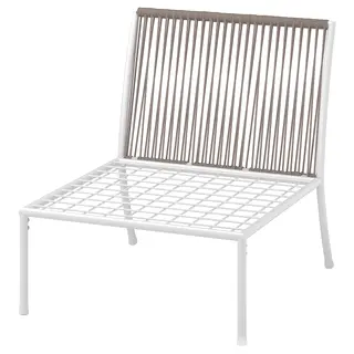SEGERÖN one-seat section, outdoor, white/beige, Width 62 x Depth 76 x Height 69 cm
