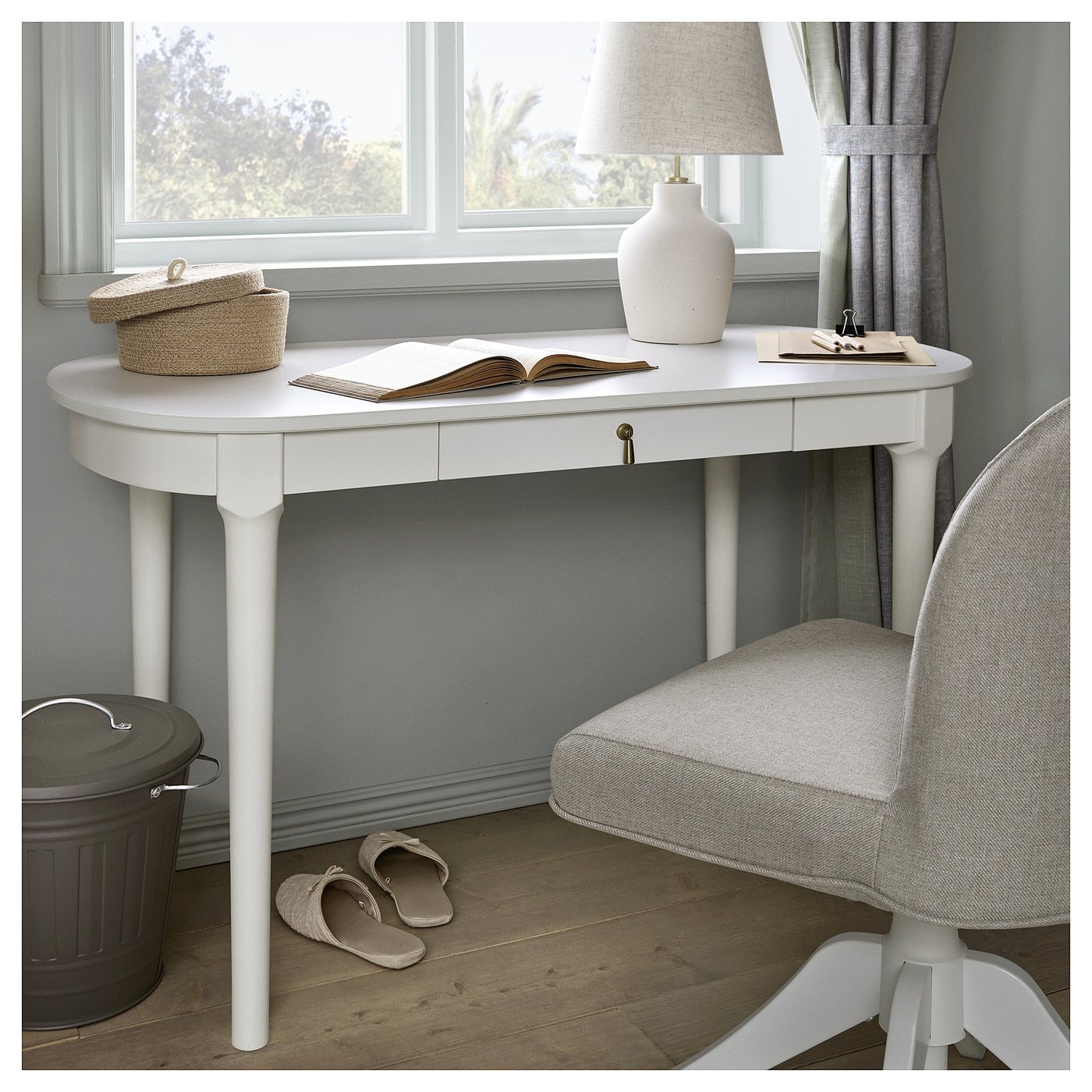 ROSENTORP Desk, white, 120x60 cm