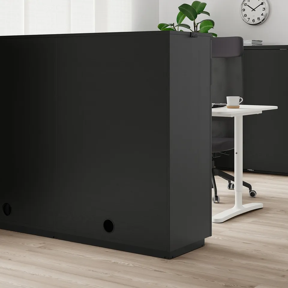 Modern office: GALANT cabinet with adjustable feet, lock, hook.