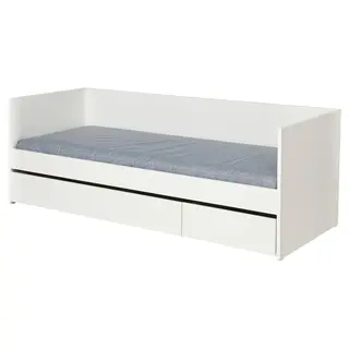 VIHALS day-bed with storage/1 mattress, white/Ågotnes firm, 80x200 cm