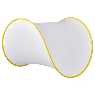 GREJSIMOJS pendant lamp shade, white/yellow, 45 cm