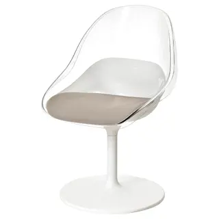 BALTSAR swivel chair, white, Depth 56 x Width 58 cm