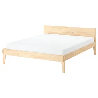 TAXÅSKLINT bed frame, pine/Luröy, 180x200 cm