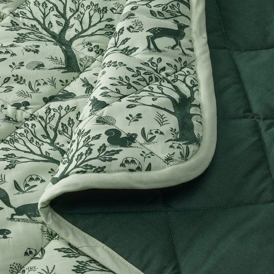 Baby blanket - enchanted forest, soft cotton, eco-friendly.