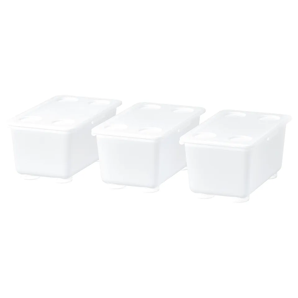GLIS Box with lid, transparent, 17x10 cm