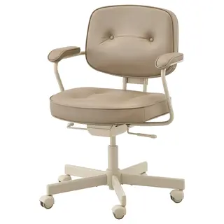 ALEFJÄLL office chair, Grann beige, Width 64 x Depth 64 cm