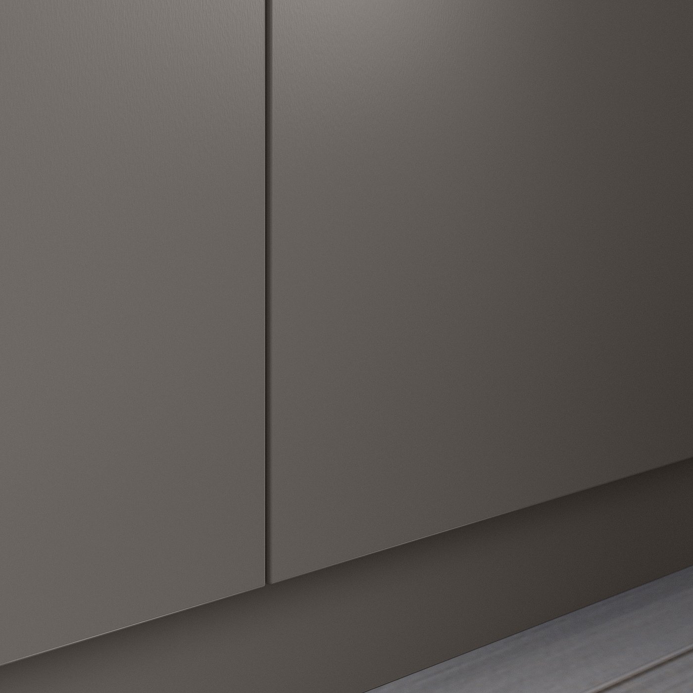 Dark grey FORSAND door, smooth finish, rectangular shape.