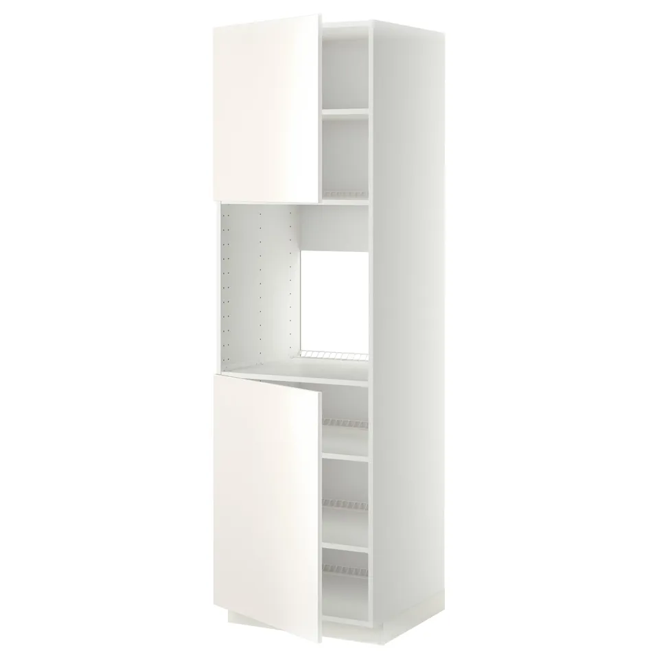 White METOD kitchen cabinet, sleek and modern, with adjustable shelves and bottom door.