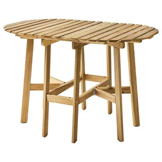 ASKHOLMEN gateleg table, outdoor, acacia, Length 72 x Width 70 x Height 71 cm