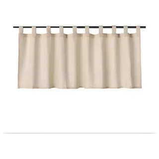 LENDA café curtain, 1 piece, off-white/with tab top, Width 140 x Length 50 cm