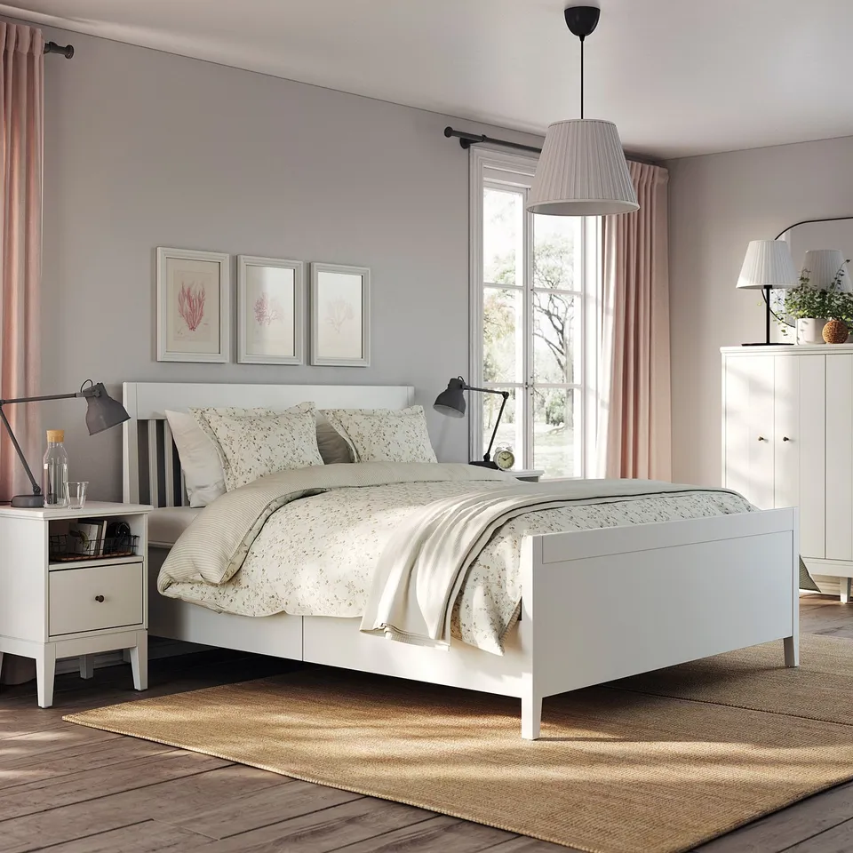 part: IDANÄS bed frame with storage