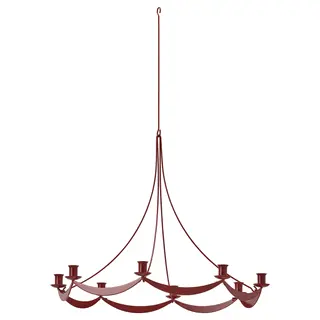 VINTERFINT chandelier, for 8 candles red, Height 89 cm