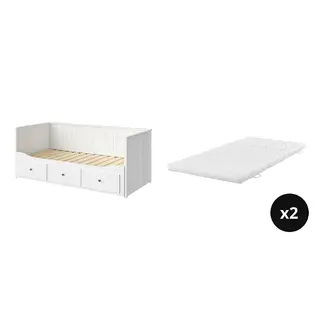 HEMNES/ÅNNFJÄLLET Bed with 8cm thick mattress, coir, foam, super firm