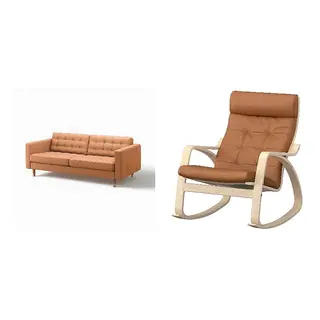 LANDSKRONA/POÄNG 3-seat sofa bed /rocking-chair
