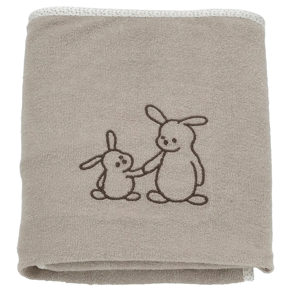 SKÖTSAM Cover for babycare mat, beige/terry, 53x83 cm