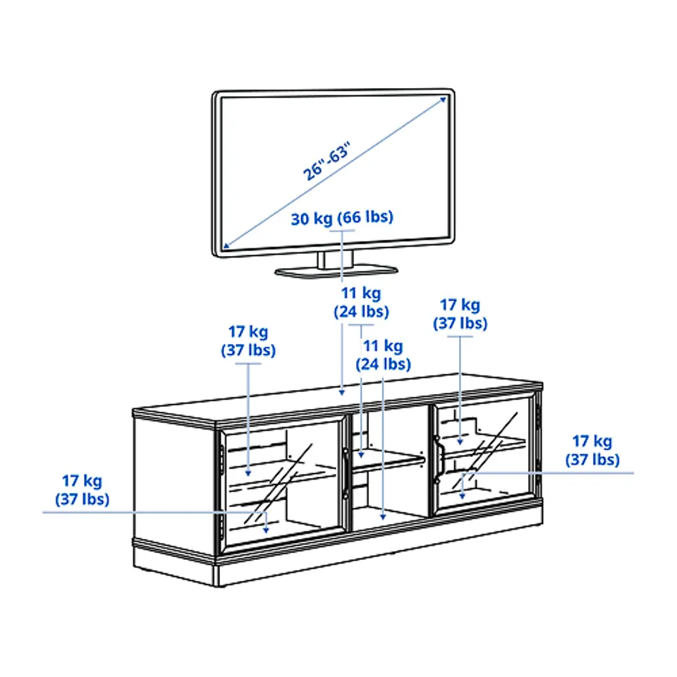 Illustration with measurements for the product: LANESUND.