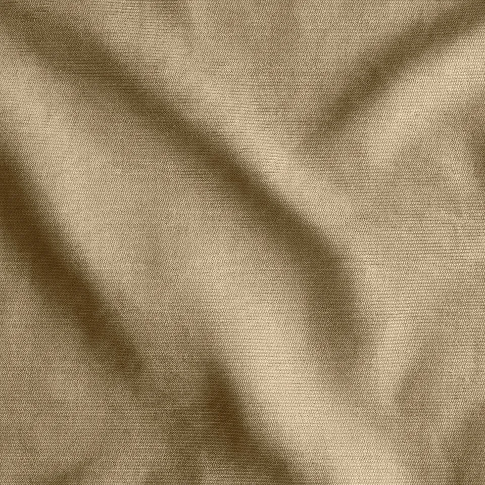 Soft, textured beige fabric, likely from a cosy sofa, with subtle folds and a plush feel.
