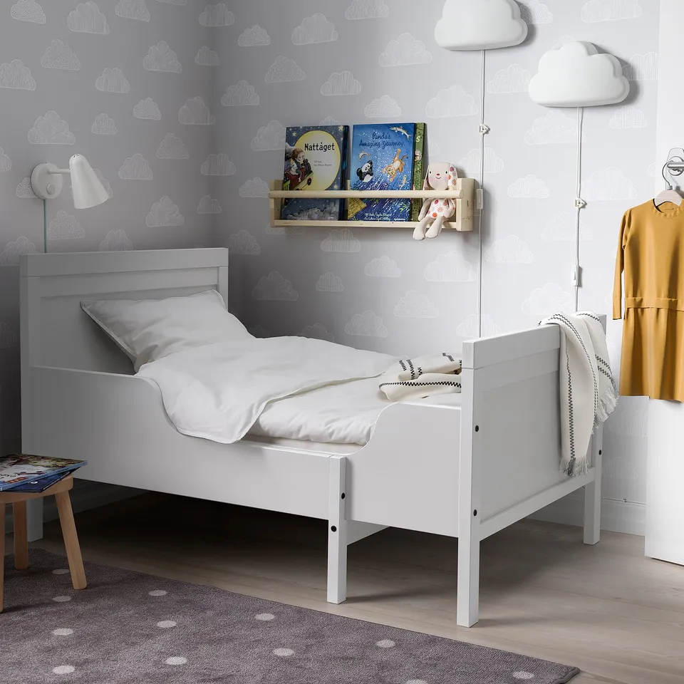 part: SUNDVIK ext bed frame with slatted bed base