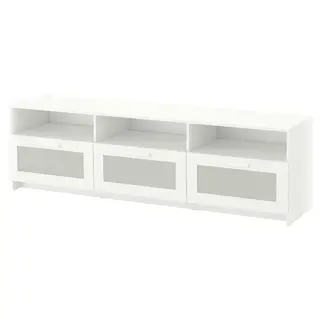 BRIMNES TV bench, white, 180x41x53 cm