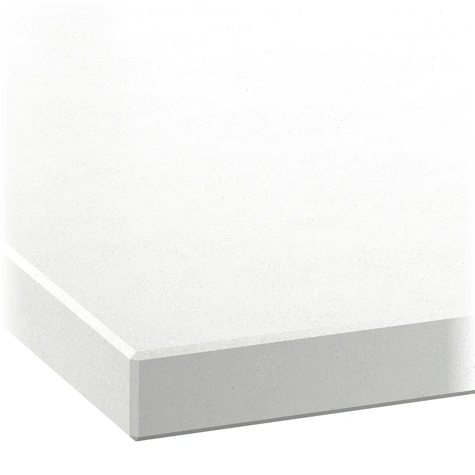 LOCKEBO Custom made worktop, white/glass composite, 1 m²x4.0 cm