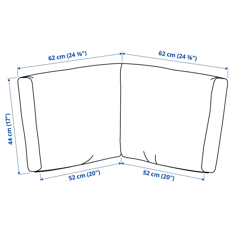 Illustration with measurements for the product: FRÖSÖN/DUVHOLMEN.
