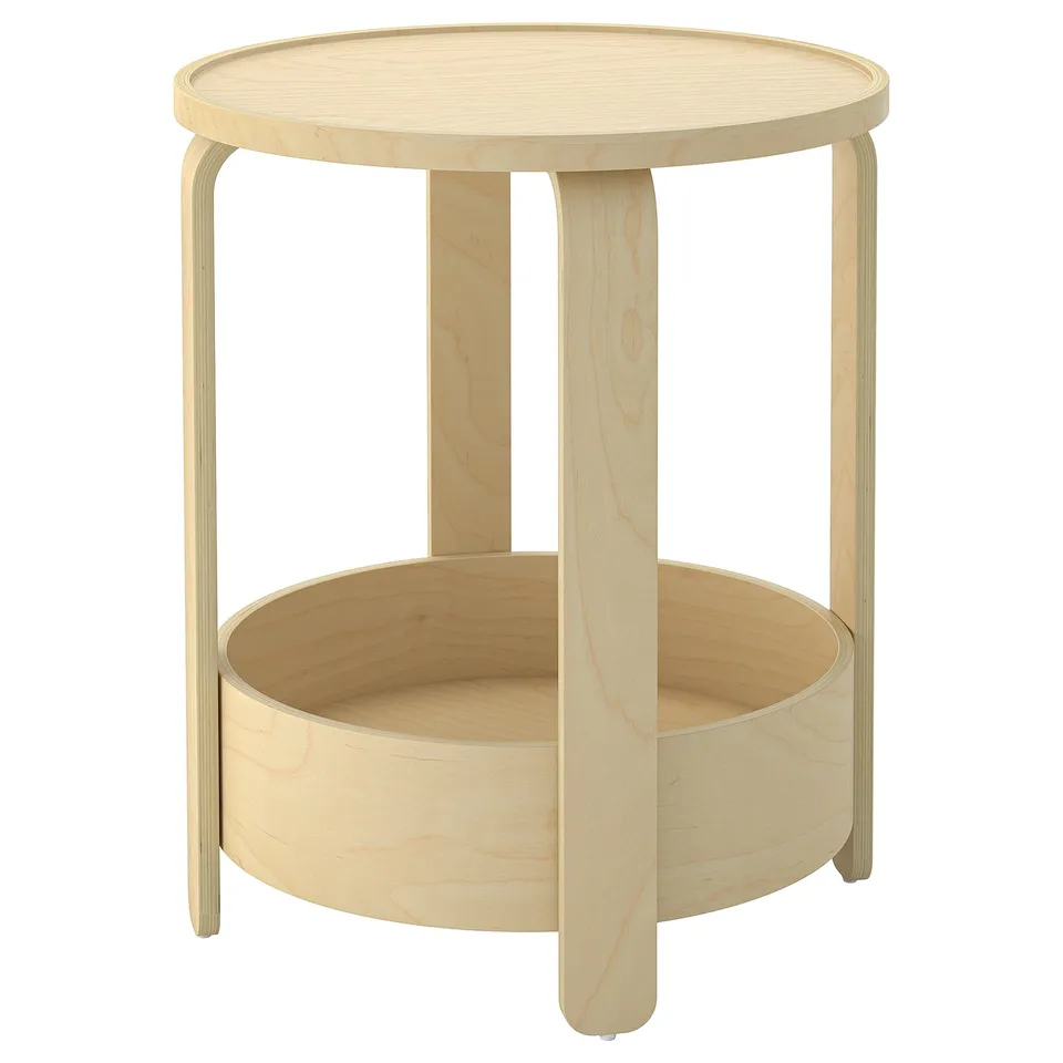 BORGEBY Side table, birch veneer, 46 cm