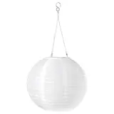 SOLVINDEN LED solar-powered pendant lamp, outdoor/globe white, 30 cm