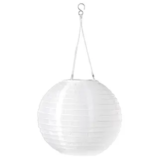 SOLVINDEN LED solar-powered pendant lamp, outdoor/globe white, 30 cm