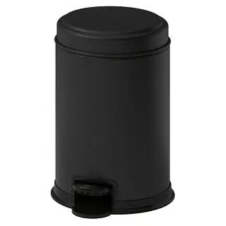PÄRLSLINKE waste bin, black, 3 l