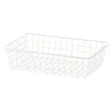 HJÄLPA wire basket, white, Width 53.8 x Depth 36 x Height 13 cm