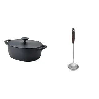 pot + ladle set: casserole with lid + ladle with separator