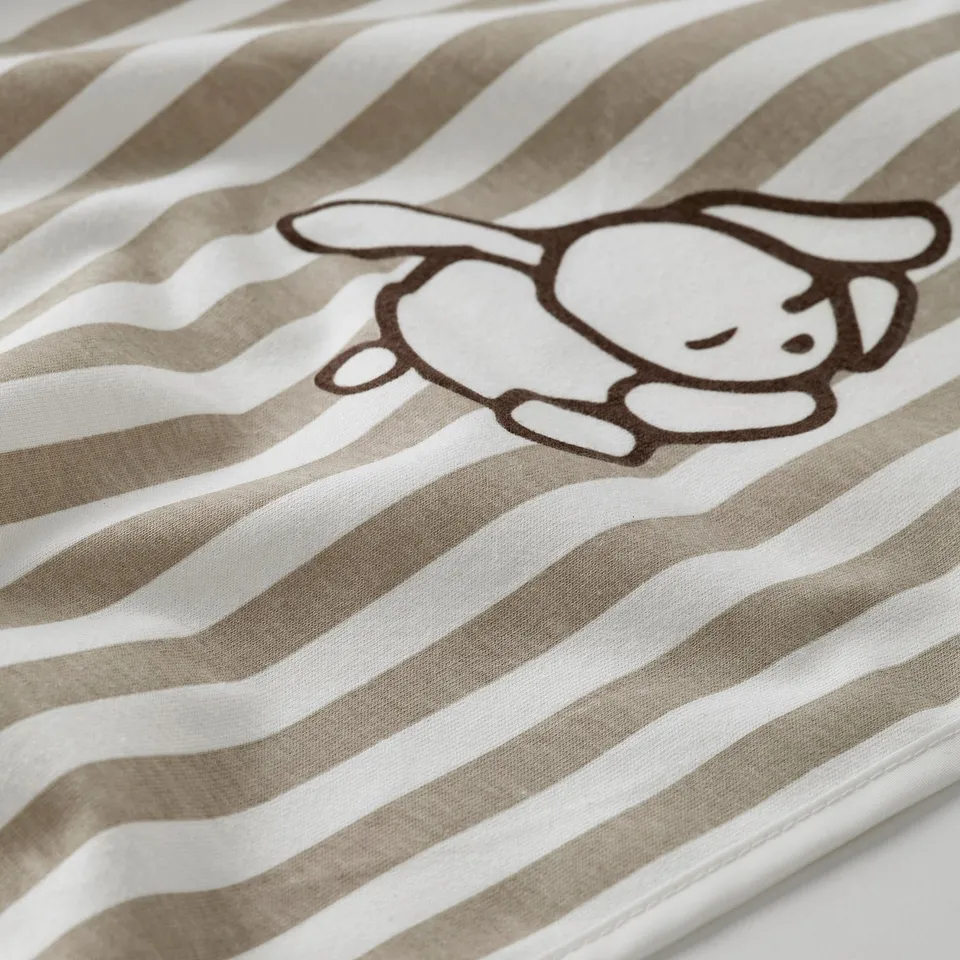 LEN Babycare mat, white beige/stripe pattern, 90x70 cm