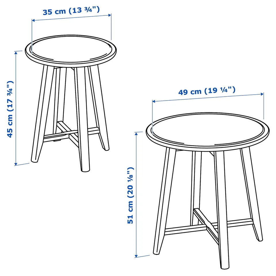 Illustration with measurements for the product: KRAGSTA.
