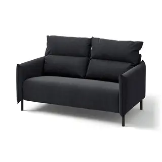 MANNARP cover for 2-seat sofa, Saxemara black-blue
