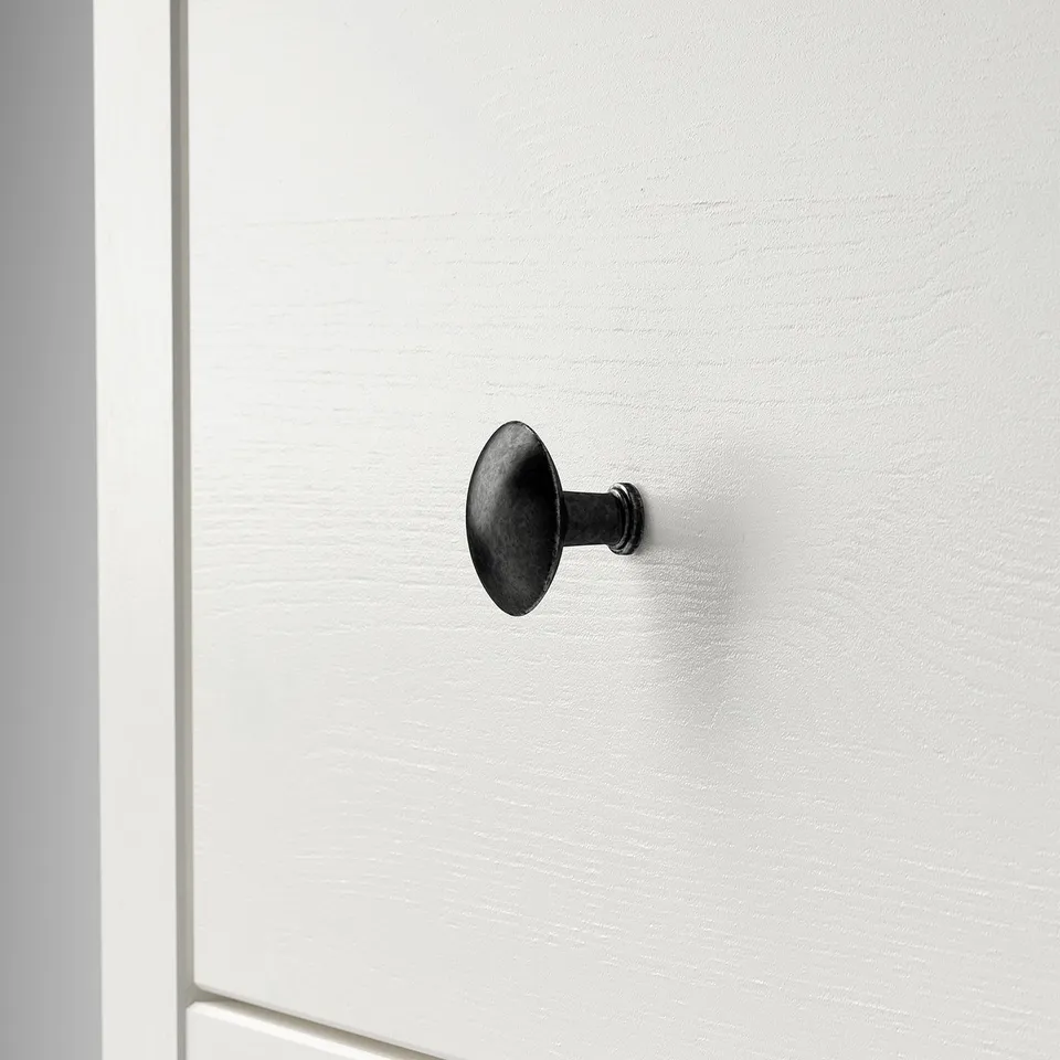 part: HEMNES glass-door cabinet with 3 drawers